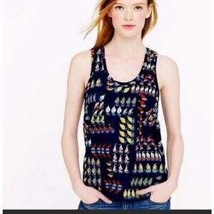 J crew Ratti Ragatta sleeveless sailboat print tank women’s size 4